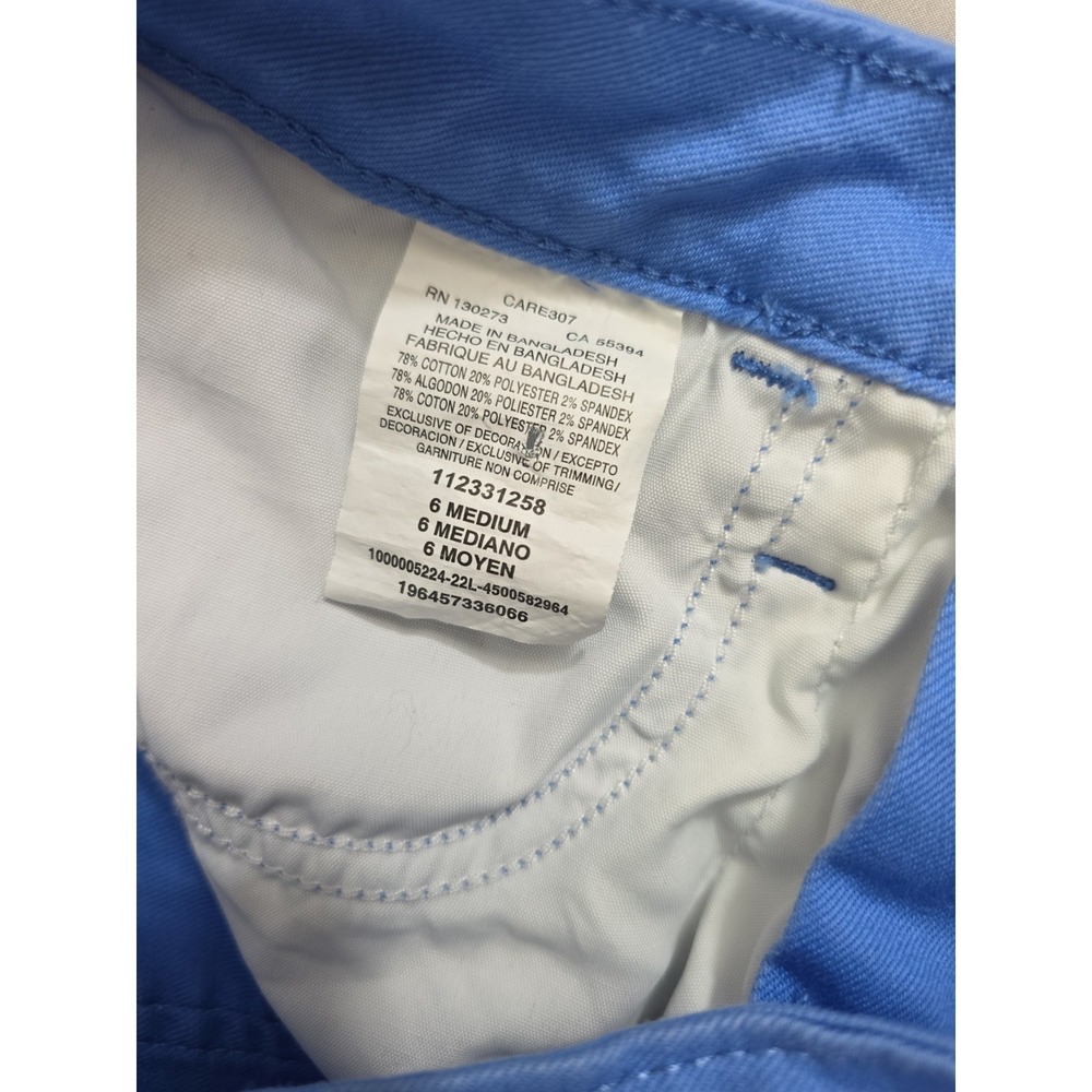 Lee Women's Mid Rise Sky Blue Bermuda Shorts Size 6 Stretch - Picture 6 of 12